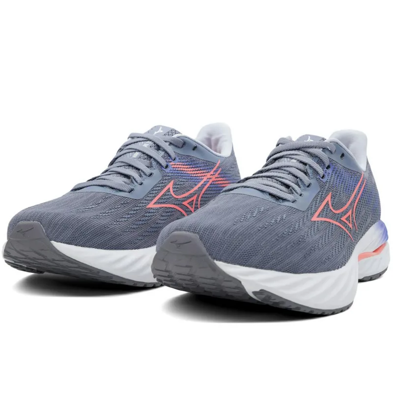 Mizuno Women's Wave Inspire 21 Blue Granite/Striking Coral-2