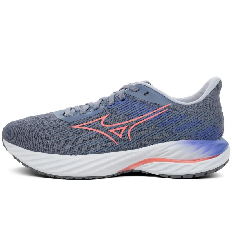Mizuno Women's Wave Inspire 21 Blue Granite/Striking Coral-1