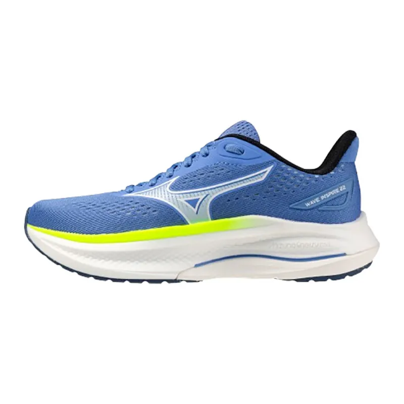 Mizuno Women's Wave Inspire 22 Ultramarine/White/Lightning Yellow-2