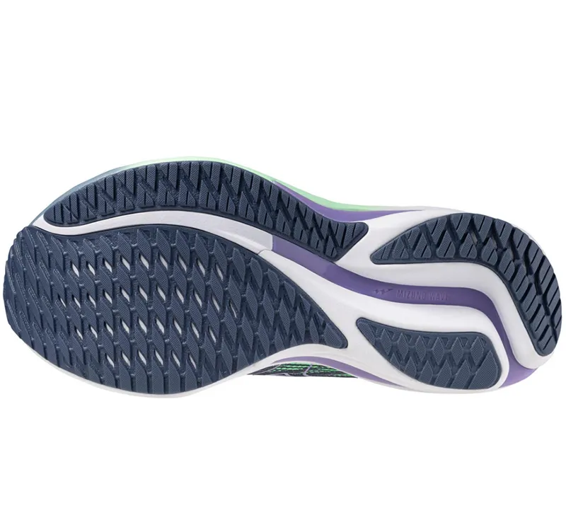 Mizuno Women's Wave Rider 28 Citadel/White/Neo Mint-9