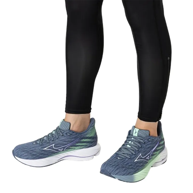 Mizuno Women's Wave Rider 28 Citadel/White/Neo Mint-6