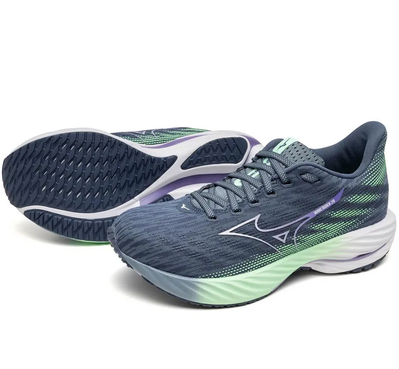 Mizuno Women's Wave Rider 28 Citadel/White/Neo Mint-5
