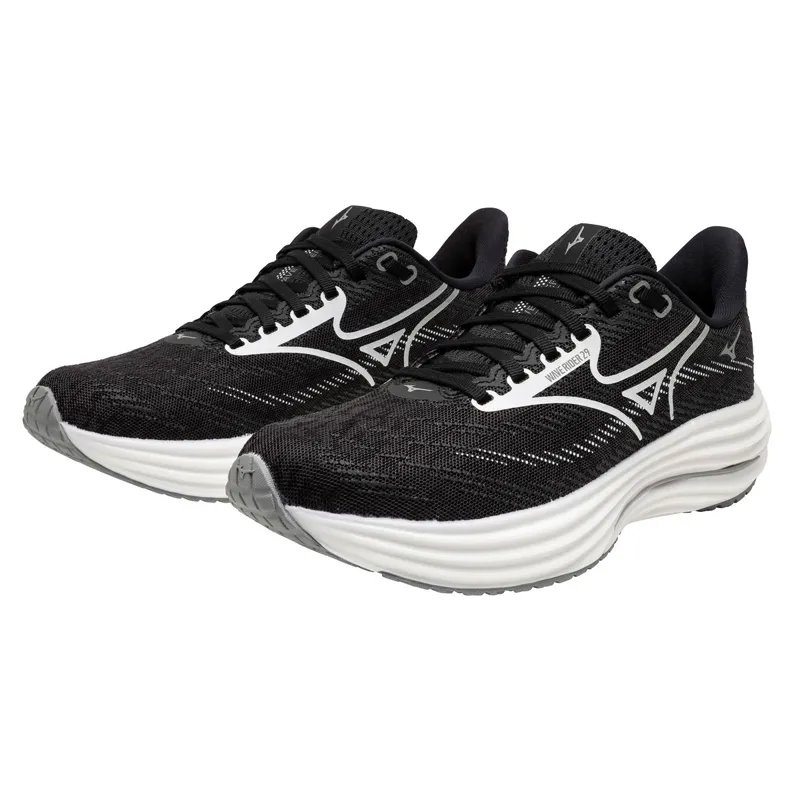 Mizuno Women's Wave Rider 29 Black Sand/White/Black-2