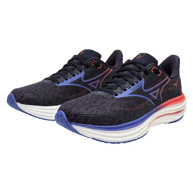 Mizuno Women's Wave Rider 29 Odyssey Gray/Iris Bloom/Calypso Coral-2