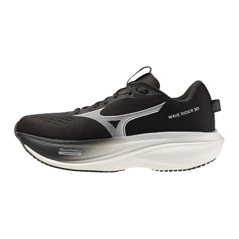 Mizuno Women's Wave Rider 30 Black Sand/White-2