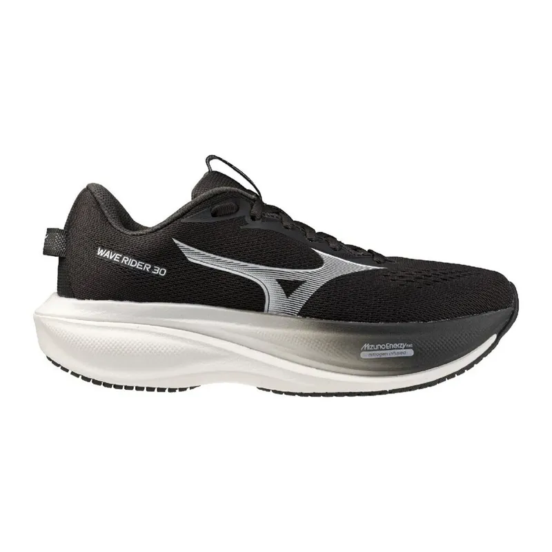 Mizuno Women's Wave Rider 30 Black Sand/White-1