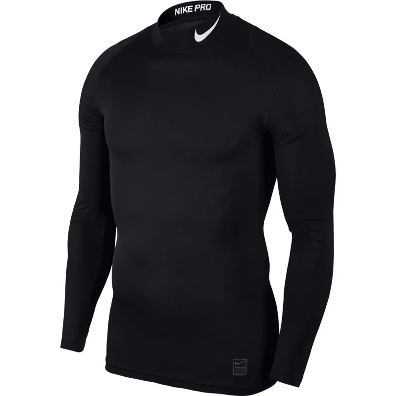 Nike Men's Pro Mock Long Sleeve Top Black XXL