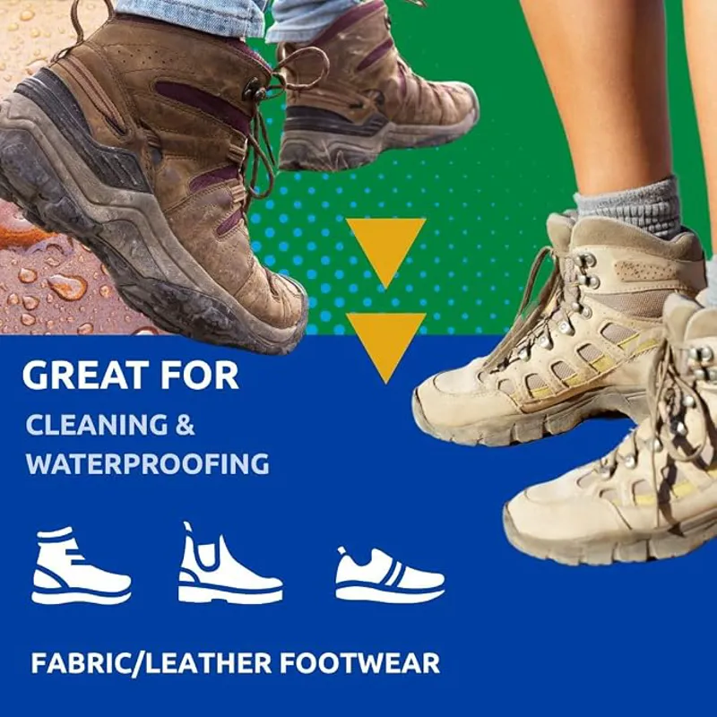 Nikwax Footwear Cleaning Gel/Fabric and Leather Proof Brush-On/Sponge-On 2 x 125 ml-2