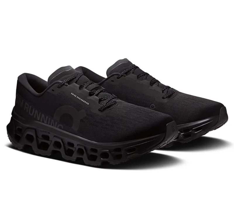 On Men's Cloudmonster 3 Black/Black-2