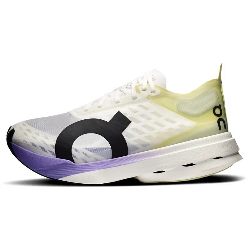 On Women's Cloudboom Strike Juniper/Limelight-1