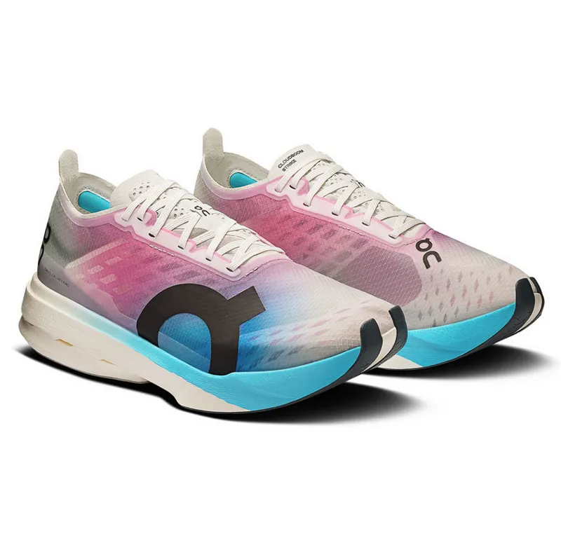 On Women's Cloudboom Strike White/Horizon-3