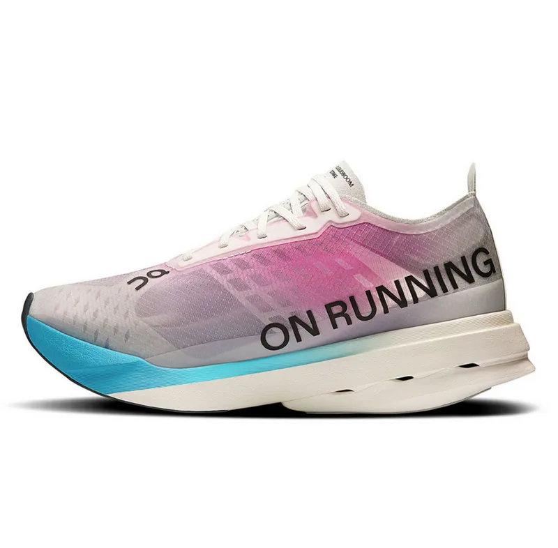 On Women's Cloudboom Strike White/Horizon-2