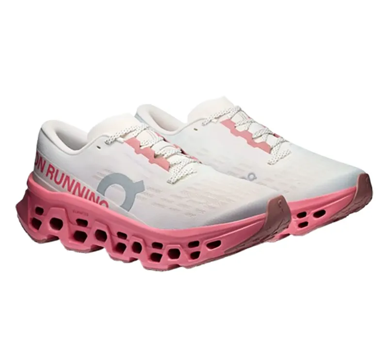 On Women's Cloudmonster 3 Ivory/Camellia-2