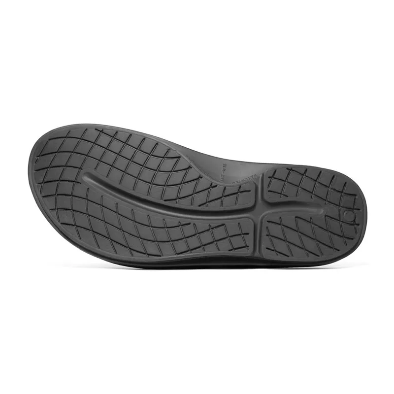 Oofos Unisex OOahh+ Slide Recovery Sandals Black-6