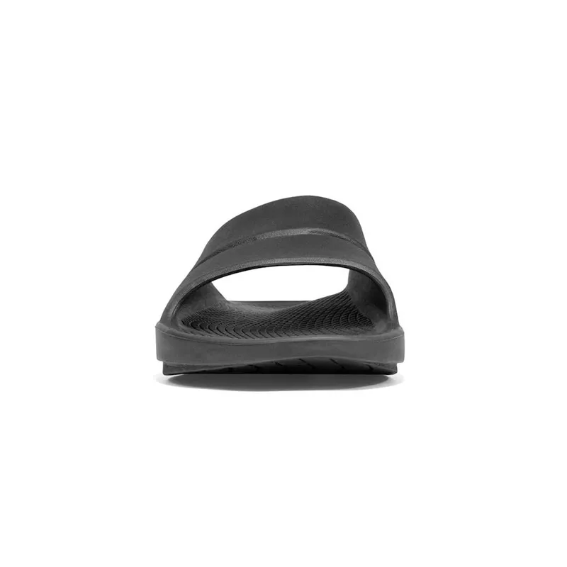 Oofos Unisex OOahh+ Slide Recovery Sandals Black-3