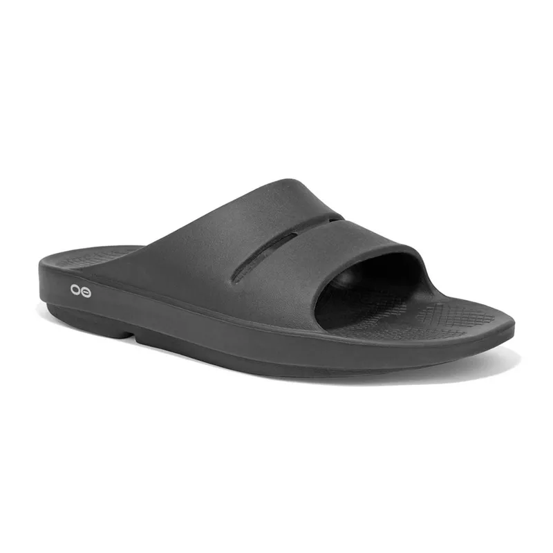 Oofos Unisex OOahh+ Slide Recovery Sandals Black