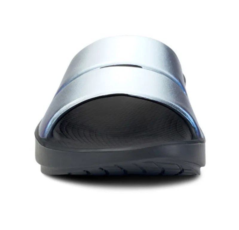 Oofos Women's OOahh Luxe Slide Sandal Frost-3