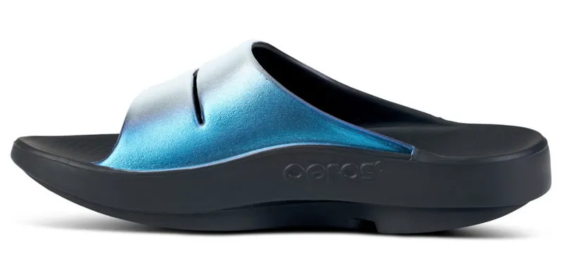 Oofos Women's OOahh Luxe Slide Sandal Frost-2