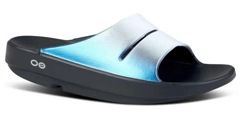 Oofos Women's OOahh Luxe Slide Sandal Frost