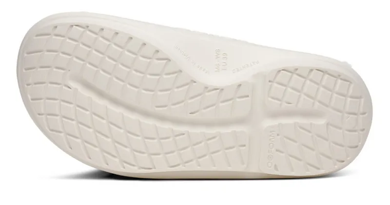 Oofos Women's OOahh Plus Slide Sandal Chalk-6