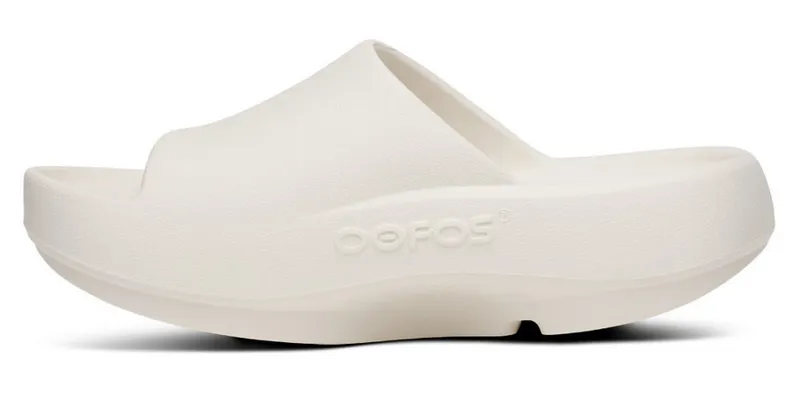 Oofos Women's OOahh Plus Slide Sandal Chalk-2