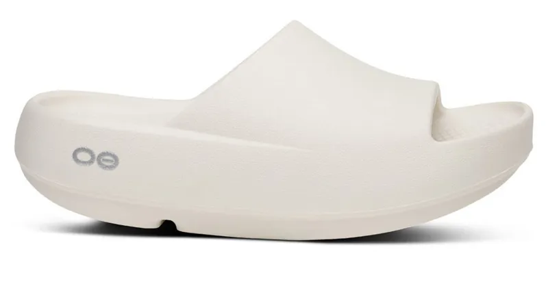 Oofos Women's OOahh Plus Slide Sandal Chalk-1