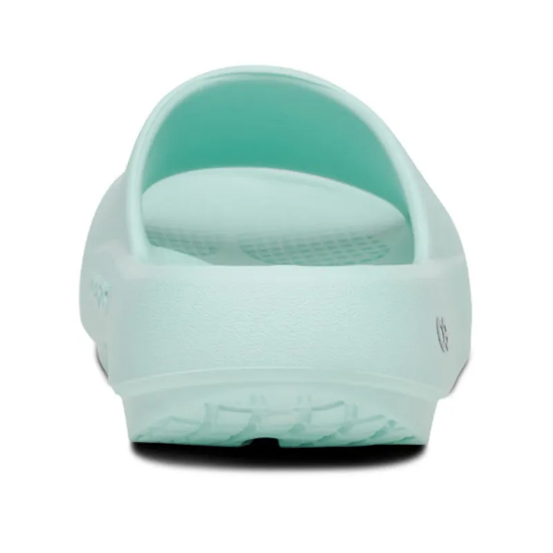 Oofos Women's OOahh Plus Slide Sandal Mint-4