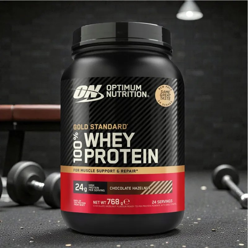 Optimum Nutrition Gold Standard 100% Whey Protein Powder 768g Chocolate Hazelunt-2