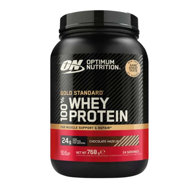 Optimum Nutrition Gold Standard 100% Whey Protein Powder 768g Chocolate Hazelunt