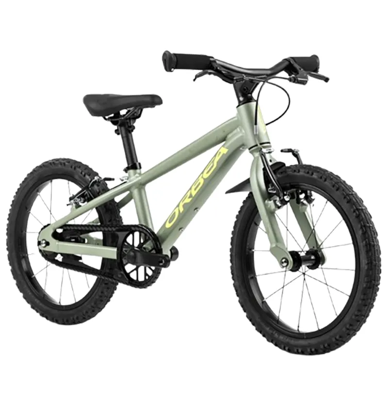 Orbea MX 16 Junior Bike Metallic Green Artichoke Matt/Yellow Matt-1