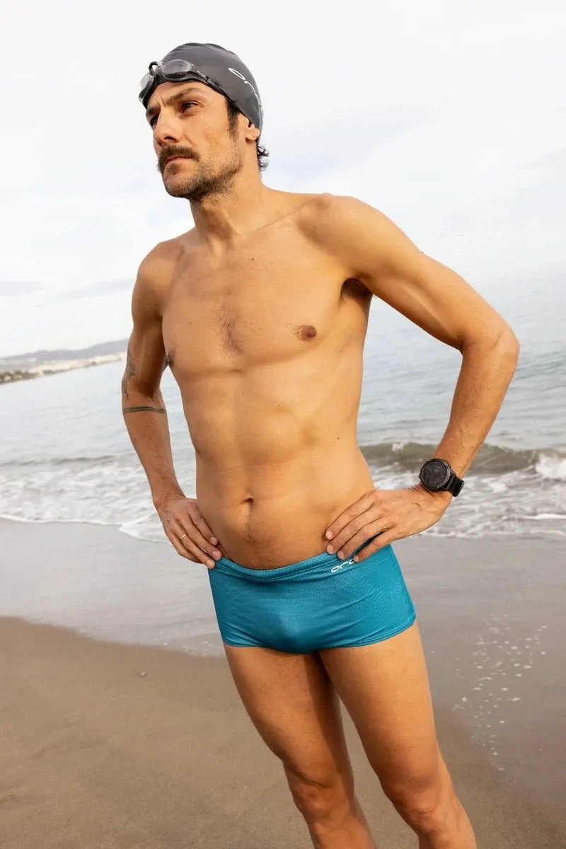 Orca Men's Core Square Leg Swimsuit Green Print-7