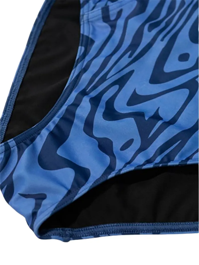 Orca Women's Core One Piece Swimsuit Deep Blue Blue Sky-3