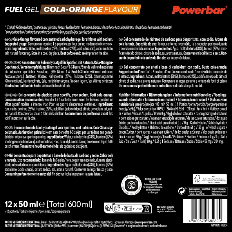 Powerbar Black Line Hydro Fuel Gel 30 Cola Orange 50ml-6