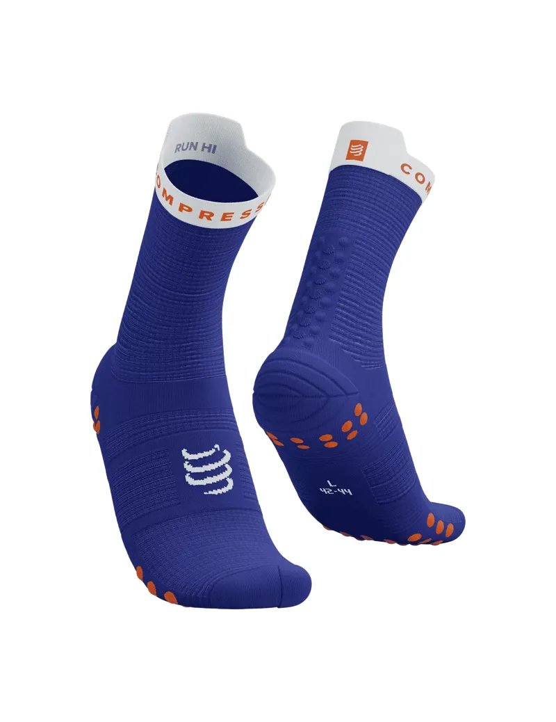 Compressport Pro Racing Socks v4.0 Run High Niagara Blue/White