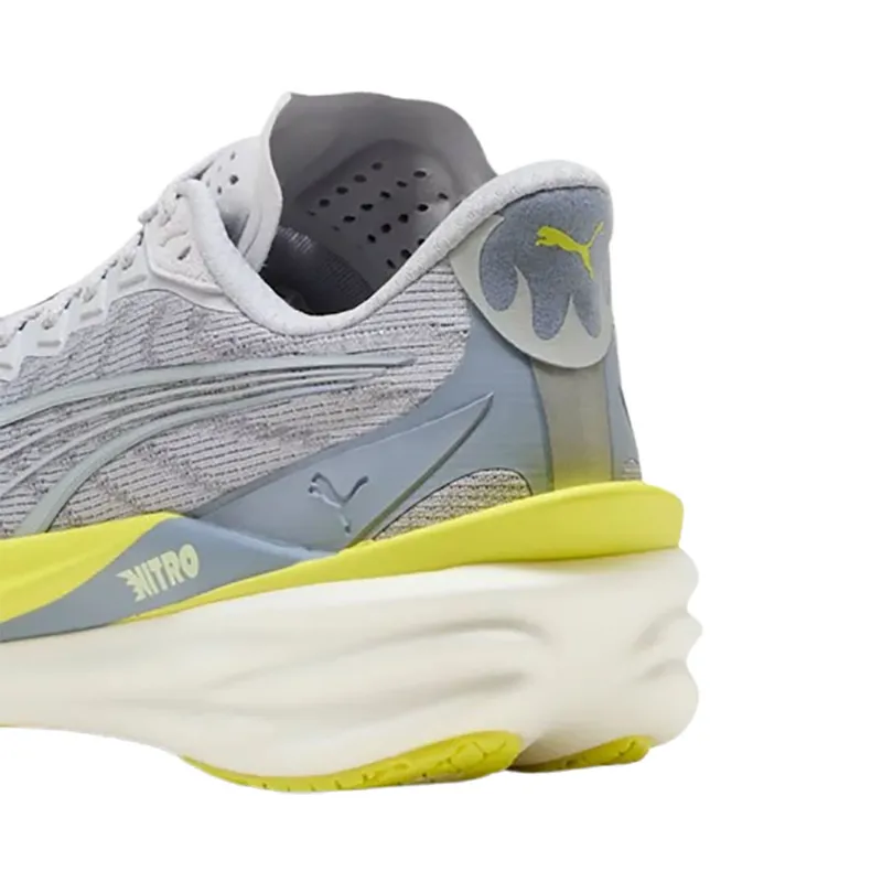 Puma Men's Deviate NITRO 4 Vibrant Silver/Lux Lime-4