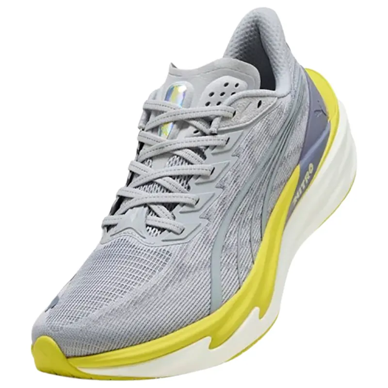 Puma Men's Deviate NITRO 4 Vibrant Silver/Lux Lime-3