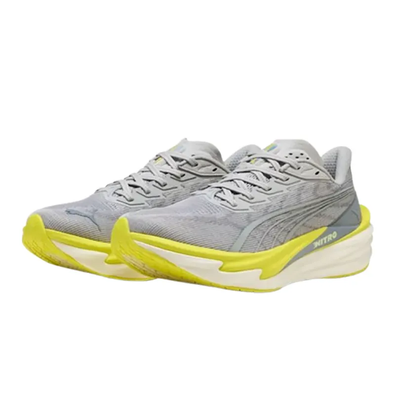 Puma Men's Deviate NITRO 4 Vibrant Silver/Lux Lime-2