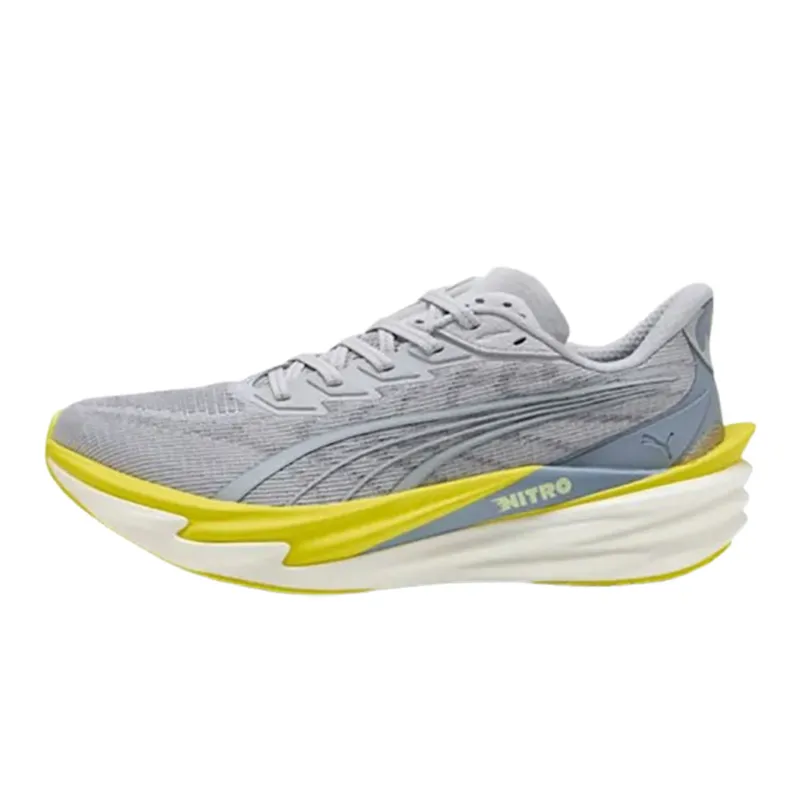 Puma Men's Deviate NITRO 4 Vibrant Silver/Lux Lime-1