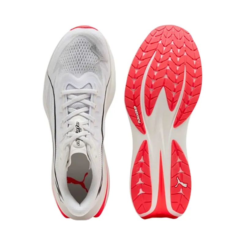 Puma Men's Deviate Pure NITRO PUMA White/Ultra Red/PUMA Silver-5