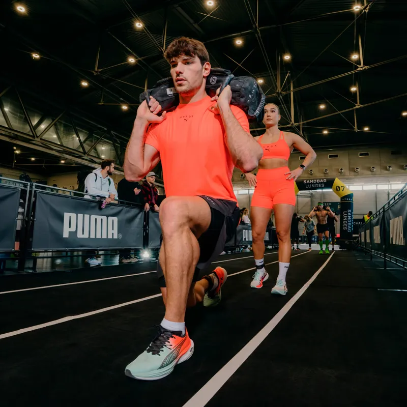 Puma Men's x HYROX Deviate NITRO Elite 3 Glowing Red/Puma White-6