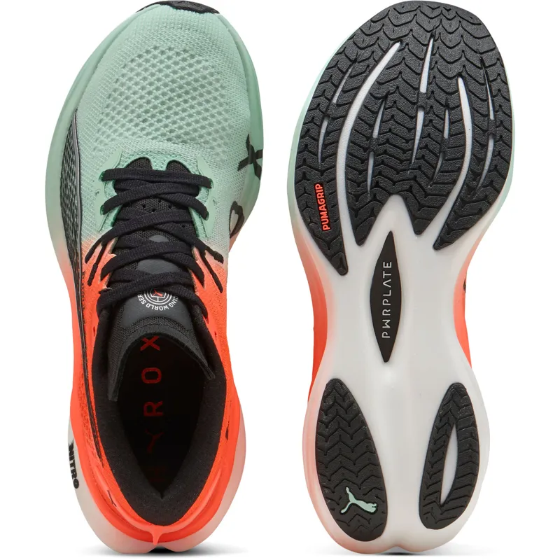 Puma Women's Deviate NITRO 3 HYROX Mint Melt/Glowing Red-6