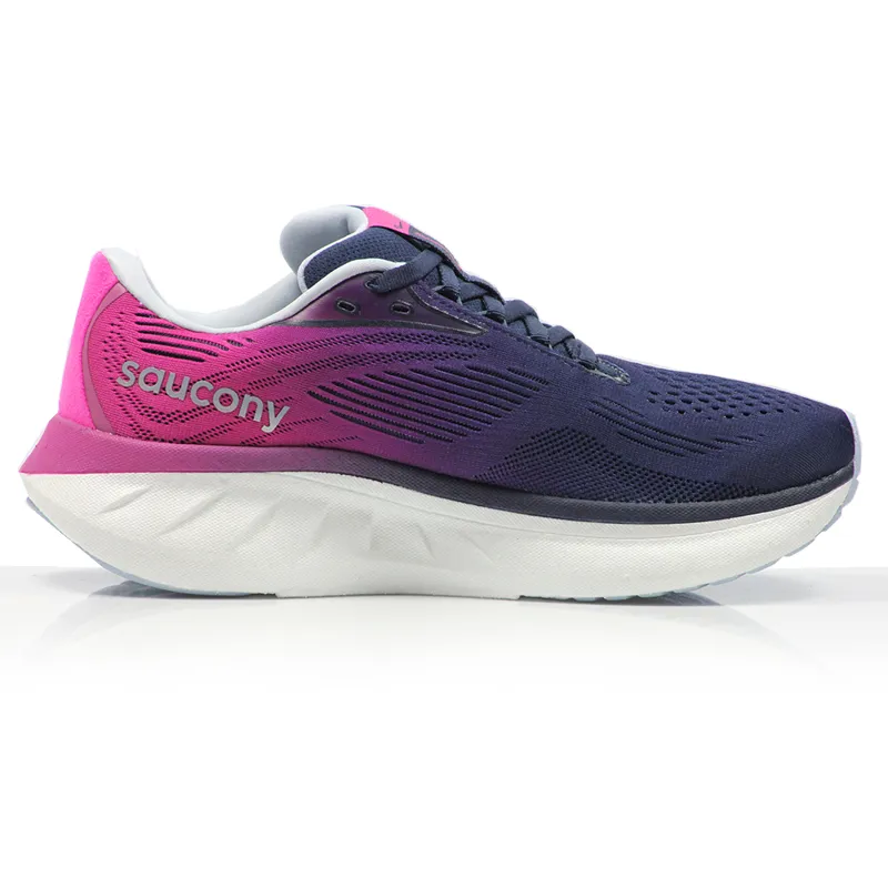 Saucony Women's Ride 18 Navy/Fuchsia-1