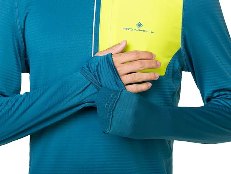 Men's Tech Winter 1/2 Zip Deep Teal/Acid S-2