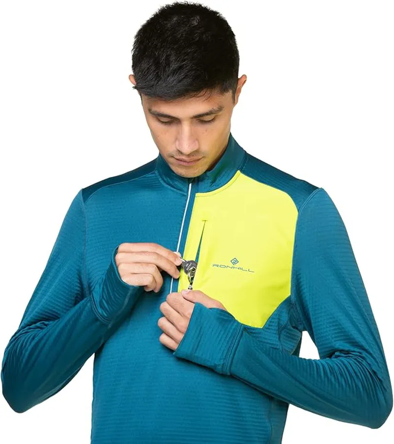 Men's Tech Winter 1/2 Zip Deep Teal/Acid S-3