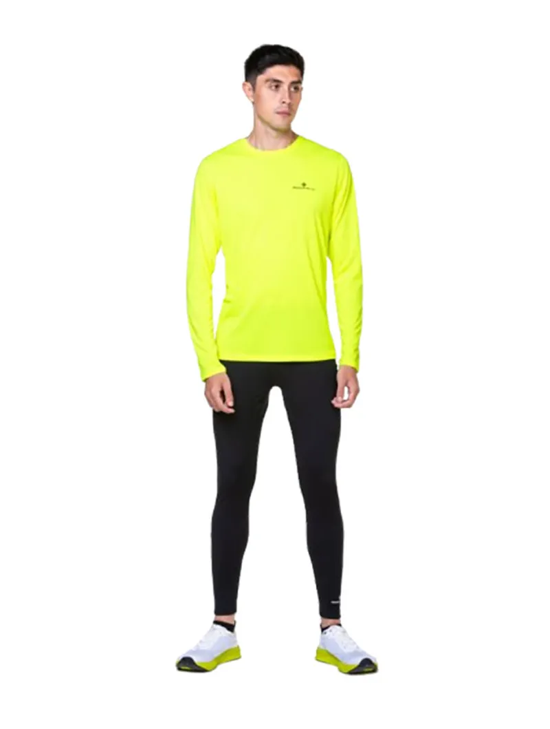 Ronhill Men's Core L/S Tee Fluo Yellow/Black-2