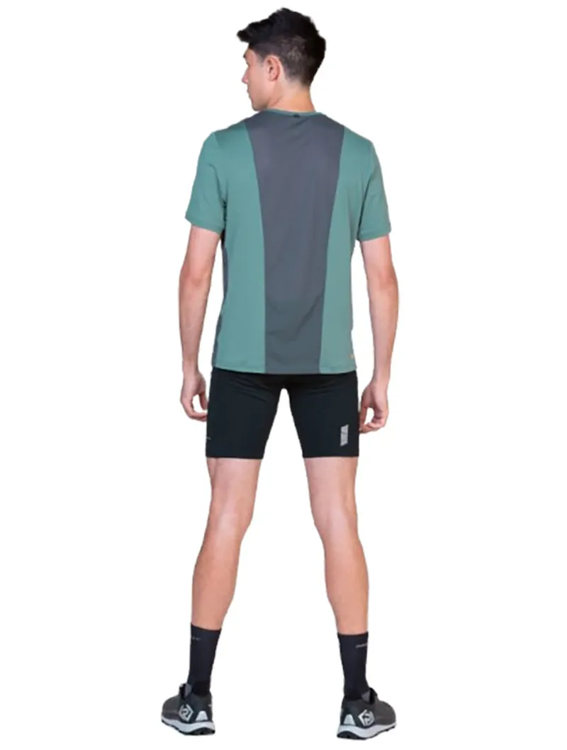 Ronhill Men's Tech 1/2 Zip S/S Tee Monolith/Artemis-3