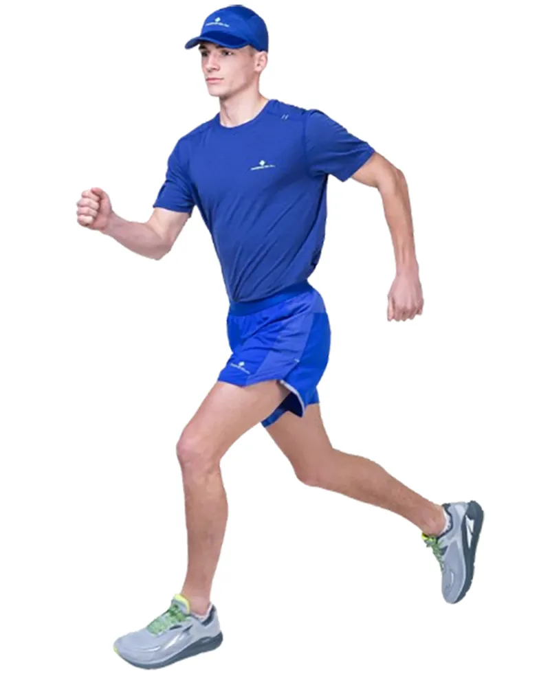 Ronhill Men's Tech 5 inch Short Azurite/Citrus-4