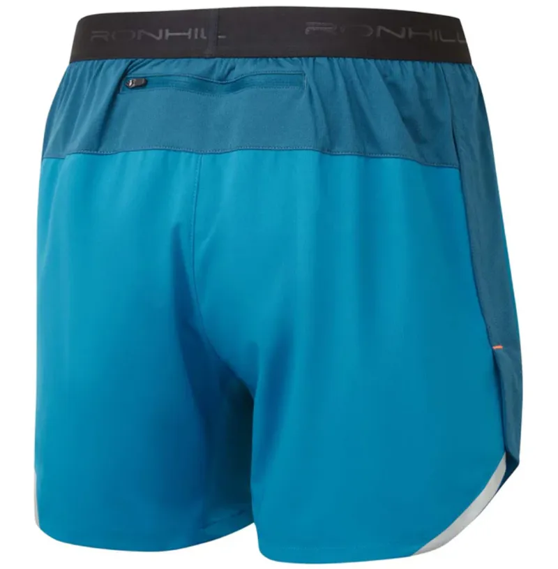 Ronhill Men's Tech 5 inch Short Petrol/Fluo Orange-1