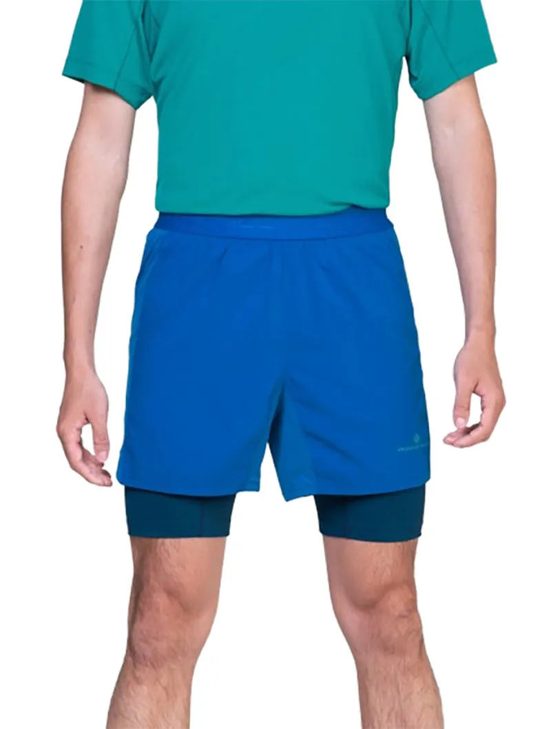 Ronhill Men's Tech 5 inch Twin Short Seafaring/Dark Navy-2