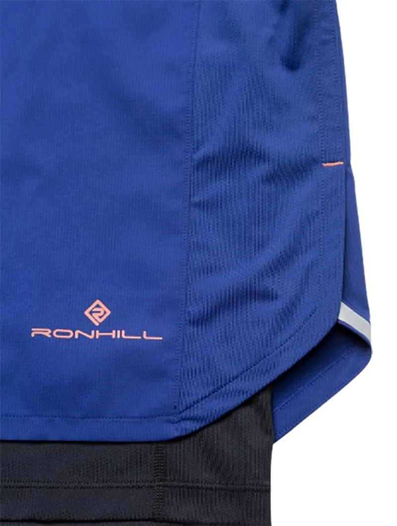 Ronhill Men's Tech 5 inch Twin Shorts Ocean/Black-2